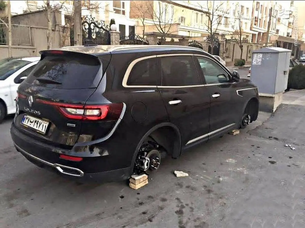 سرقت لاستیک خودرو‌های لوکس در شمال تهران