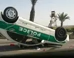 علت واژگونی خودروی پلیس در بوشهر
