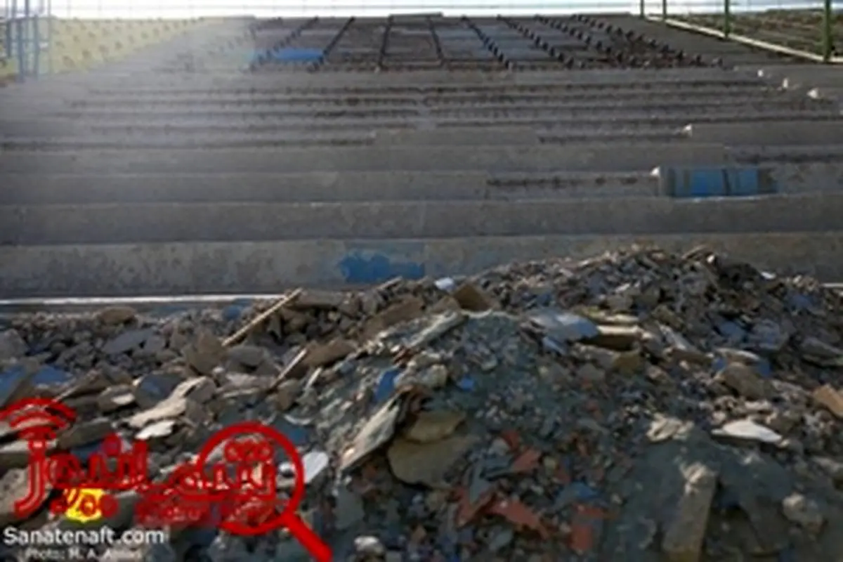 آغاز نوسازی ورزشگاه تختی آبادان (عکس)