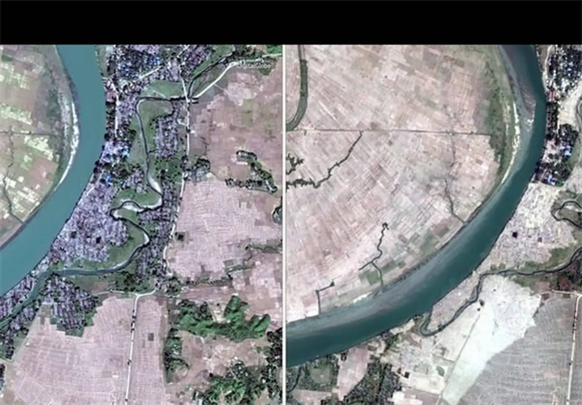 روستاهای مسلمان‌نشین میانمار تلی از خاک شد