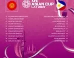 ترکیب تیم‌های فیلیپین و قرقیزستان اعلام شد