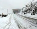 کولاک برف در جاده چالوس