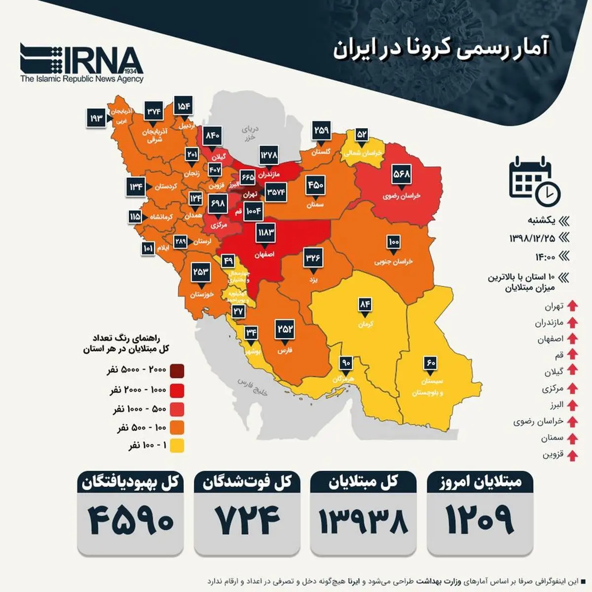 مناطق پُرخطر در ابتلا به کرونا در تهران