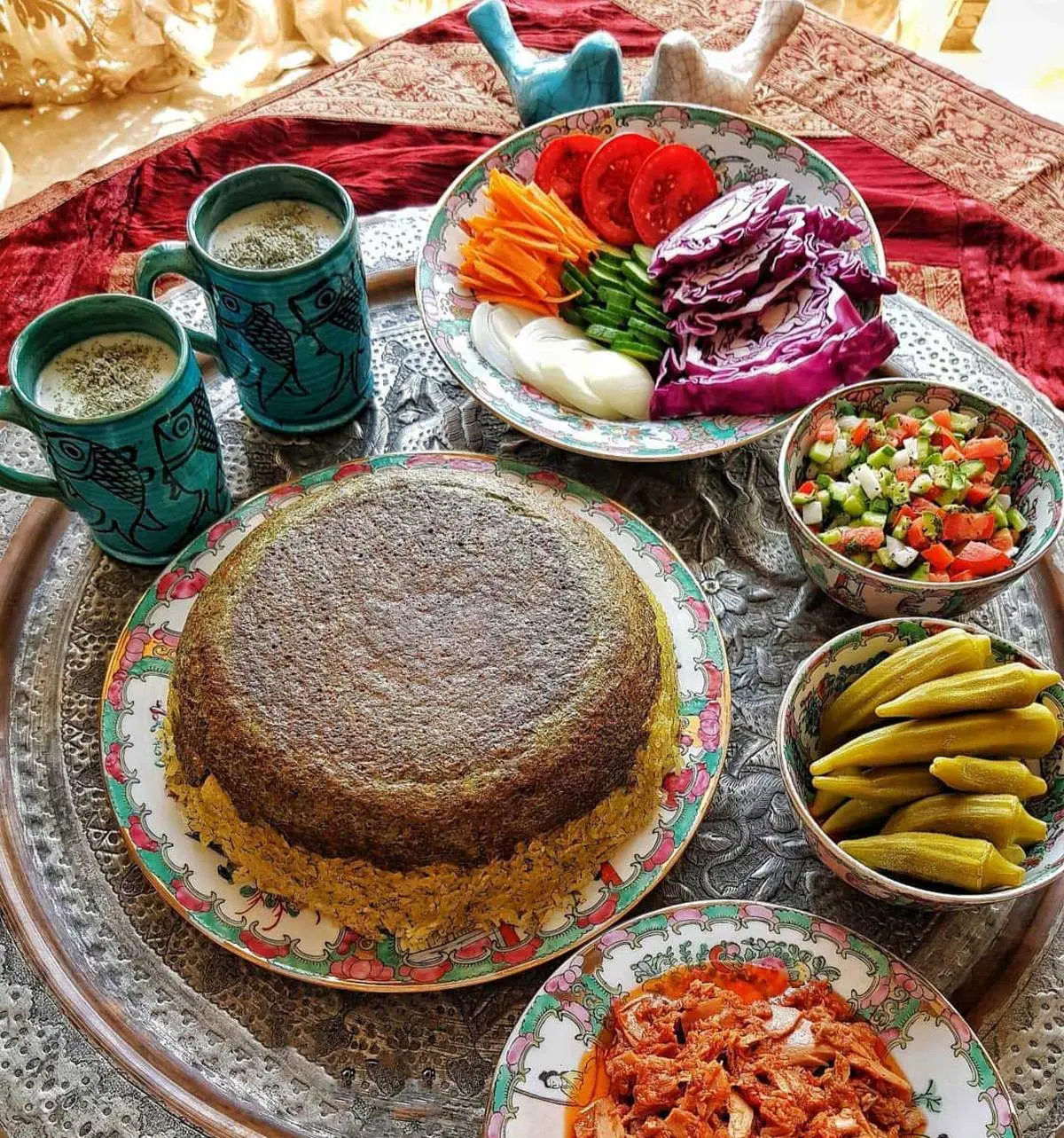 طرز تهیه ته چین کوکو سبزی غذایی خوشمزه 