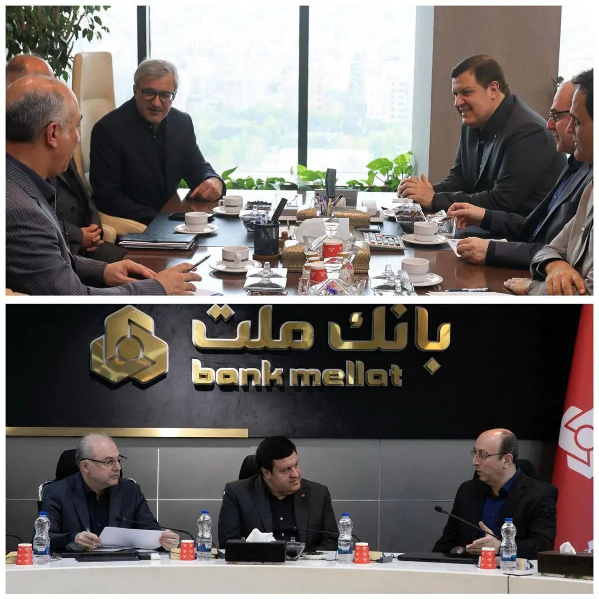 دیدار و گفتوگوی مدیرعامل بانک ملت و مدیران عامل دو خودروساز بزرگ کشور با محوریت رونق تولید و اشتغال
