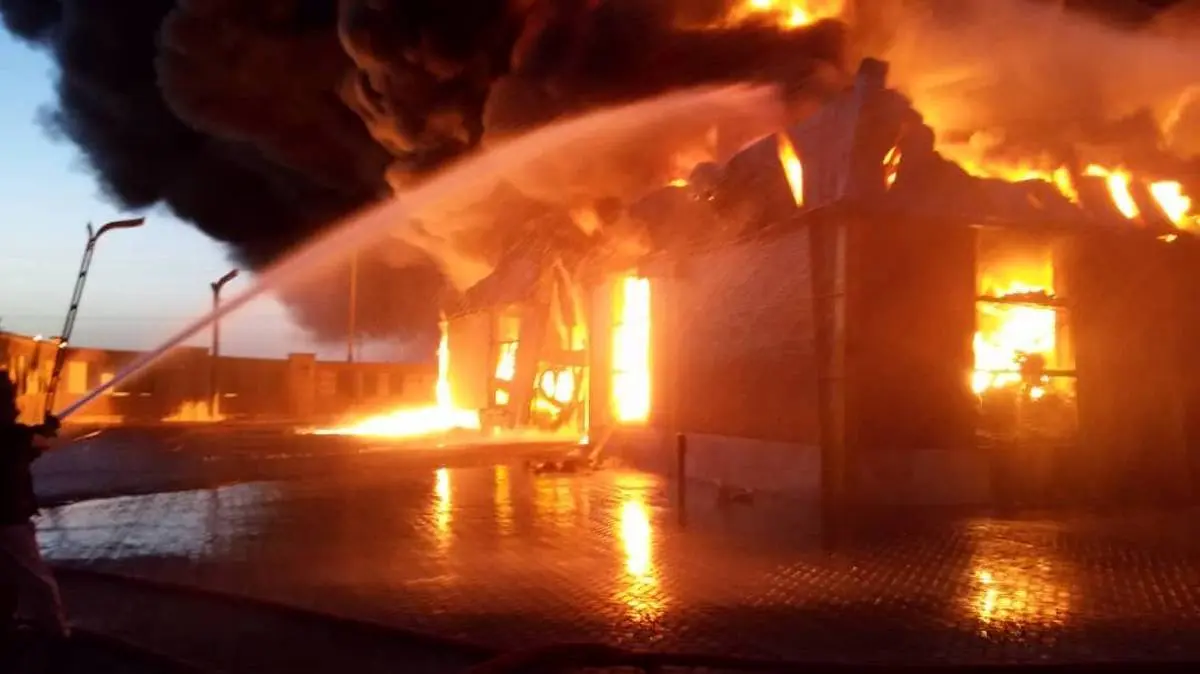 آتش‌سوزی در کارخانه شهرک صنعتی سفلچگان