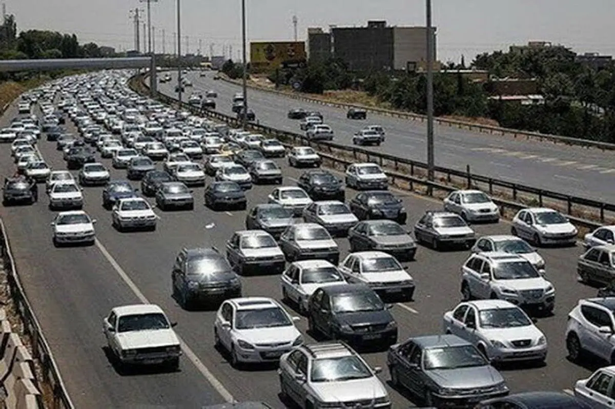 وضعیت ترافیک در مسیرهای خروجی تهران