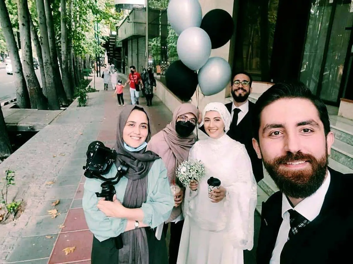 خوشگذرانی عروس و داماد تهرانی در خیابان ولیعصر + عکس