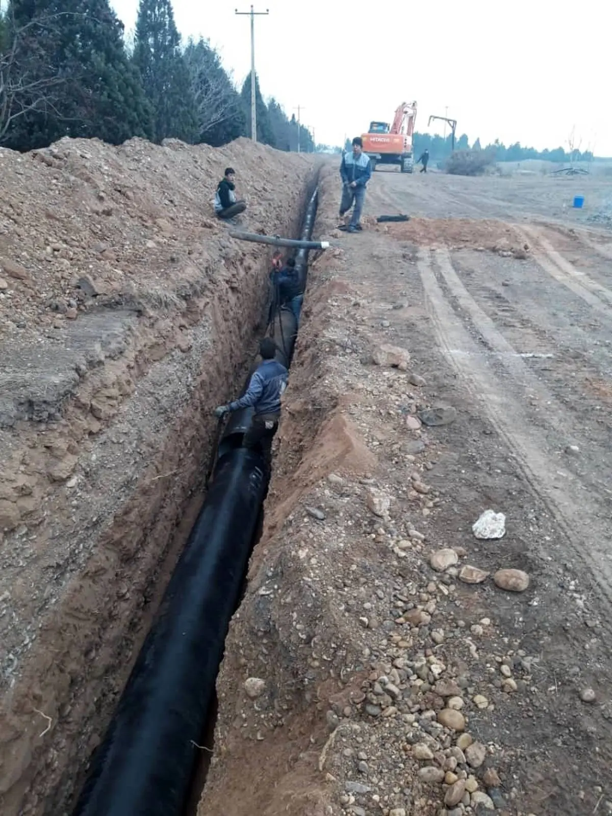 اجرای خط جدید انتقال آب چاه های مجتمع فولاد خراسان