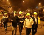 بازدید شبانهٔ مدیرعامل شرکت فولاد آلیاژی ایران از خطوط تولید