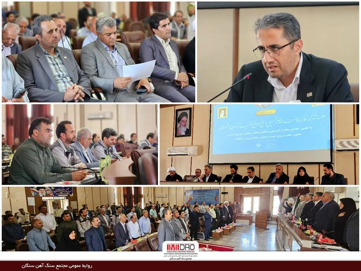 برگزاری جلسه مشترک کارگروه صنعت، معدن و تسهیل و رفع موانع تولید در رشتخوار با حضور معاون وزیر صمت و اعضای کمیسیون صنایع و معادن مجلس