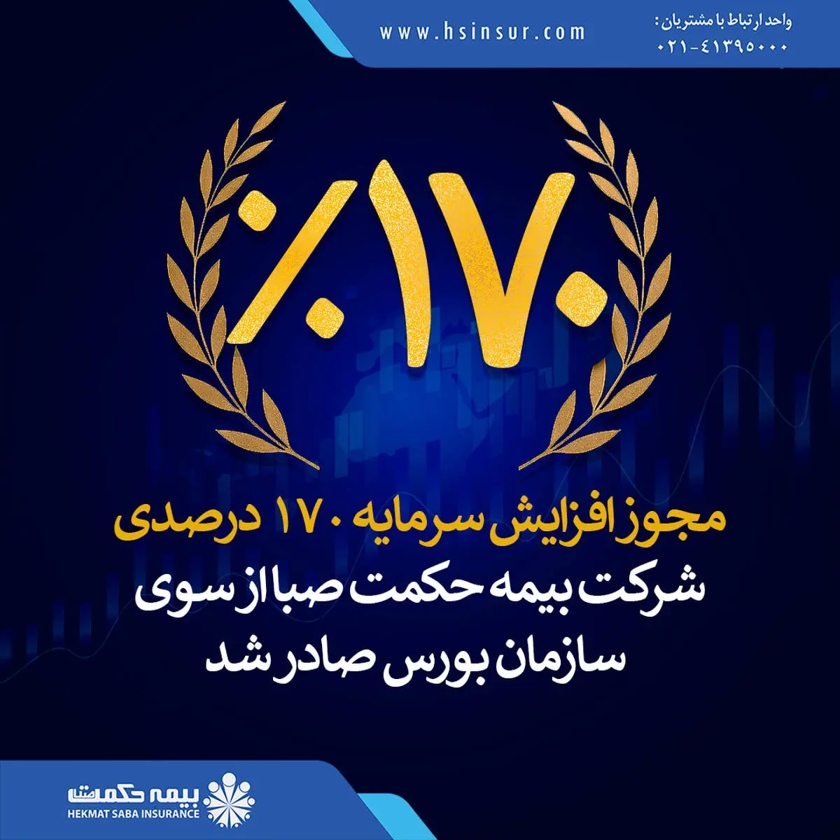 مجوز افزایش سرمایه 170 درصدی شرکت بیمه حکمت صبا از سوی سازمان بورس اعلام شد