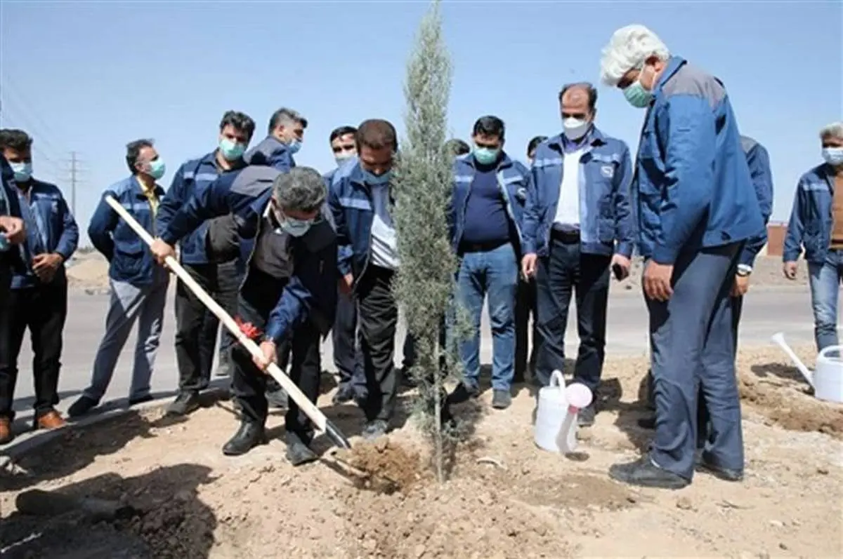 آیین کاشت نهال به مناسبت روز درختکاری در شرکت سنگ آهن مرکزی ایران -بافق