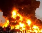 خبرفوری/آتش سوزی وحشتناک در پالایشگاه نفت + فیلم 