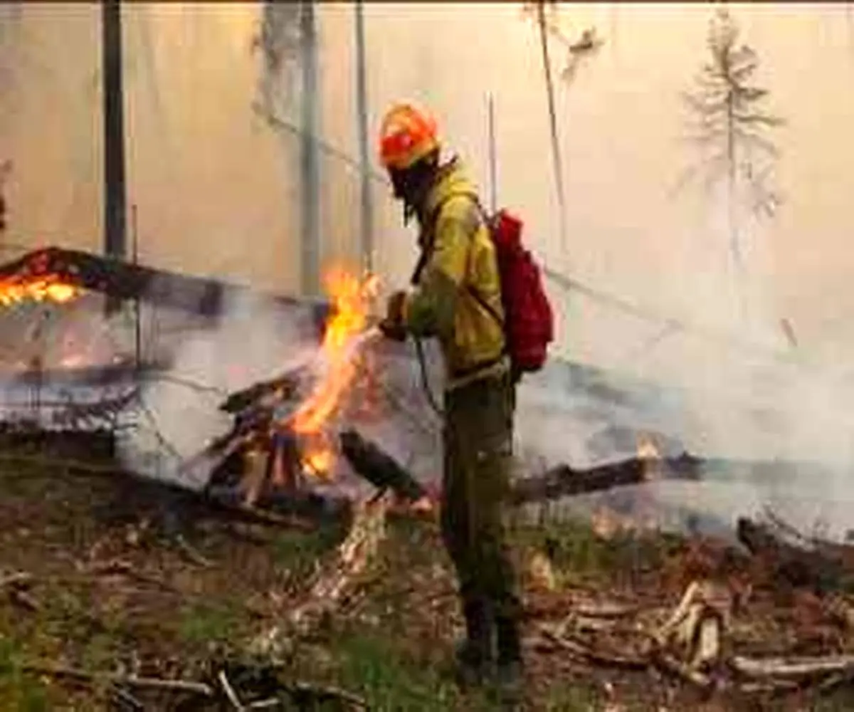  گسترش آتش سوزی ها در جنگل های شرقی روسیه

