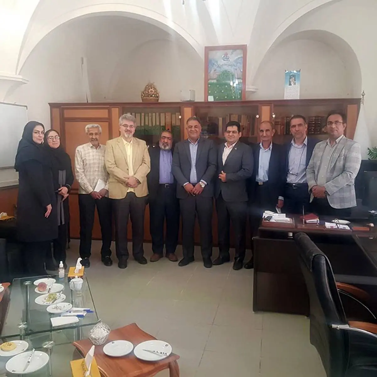 جلسه مشترک بیمه دانا با مدیران ارشد کانون و صندوق بازنشستگان فولاد کرمان