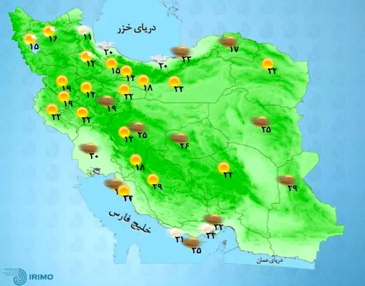 وضعیت هوا در هفته اول عید