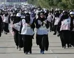 دو ماراتن زنان عربستانی با چادر و برقع!